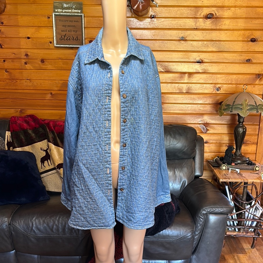 Vintage Cotton U.S.A. Ping Blue Button Down Shirt Classic Style‎